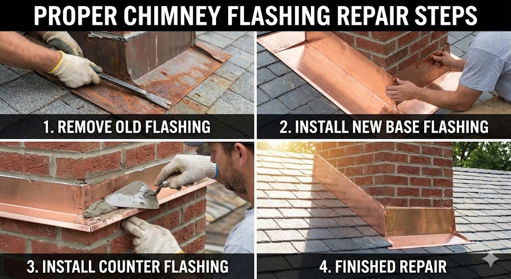 What Proper Chimney Flashing Repair Actually Involves