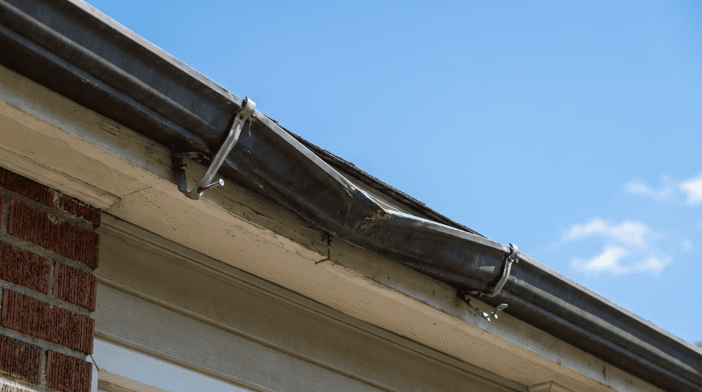 Damaged Gutters Every March in New Jersey, a predictable pattern plays out. Homeowners start noticing a faint yellowish ring on the ceiling near the exterior wall. Or they find paint bubbling on the inside of a second-floor bedroom. Or they go into the attic for the first time since November and find the insulation matted down and stained dark near the eaves.