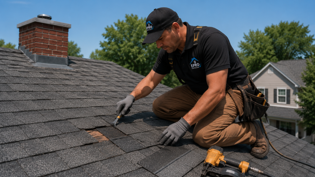 image 14 The choice between repairing and replacing your roof usually comes down to three things: the age of the roof, how widespread the damage is, and how much longer you plan to stay in the home. A few missing shingles after a storm is a repair. A 20-year-old roof with leaks in multiple spots is almost always a replacement. This guide walks you through how to tell which situation you're in before you spend a dollar.
